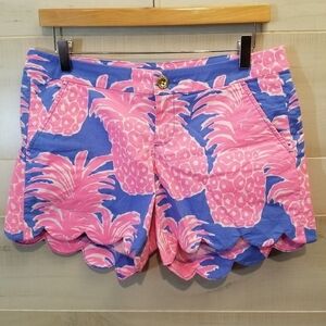 {4} Lilly Pulitzer The Buttercup Stretch Shorts Blue Pink Haven Little Flamenco